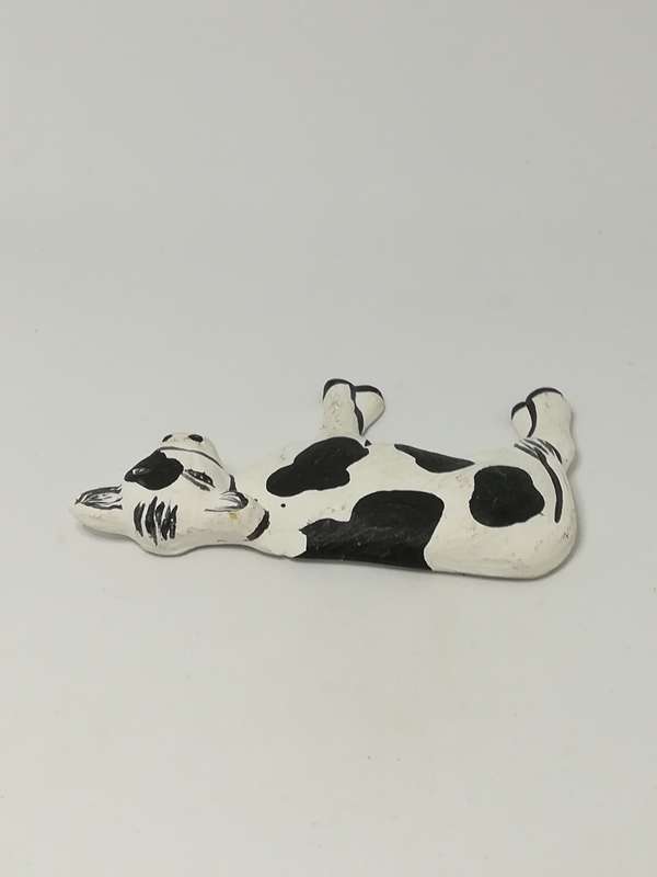 Small Black & White Ceramic Cow