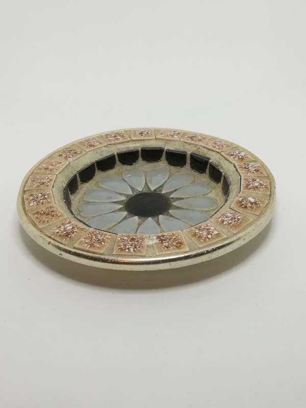 Ornamental Tile Decorated Plates/Ashtrays, Set of Three
