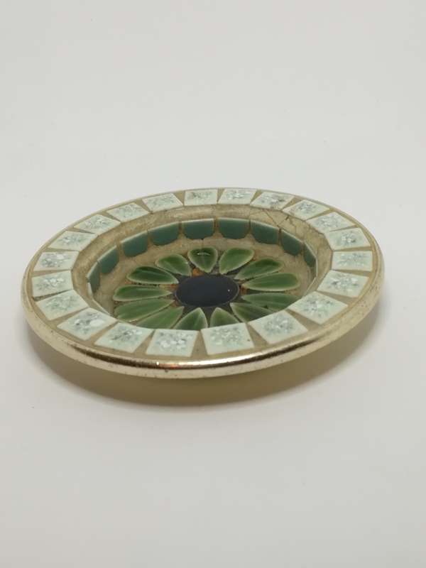 Ornamental Tile Decorated Plates/Ashtrays, Set of Three