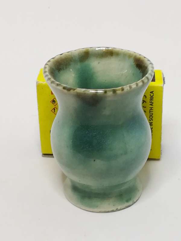 Miniature Light Green Ceramic Glazed Vase (Miniature, suitable for printer's tray)