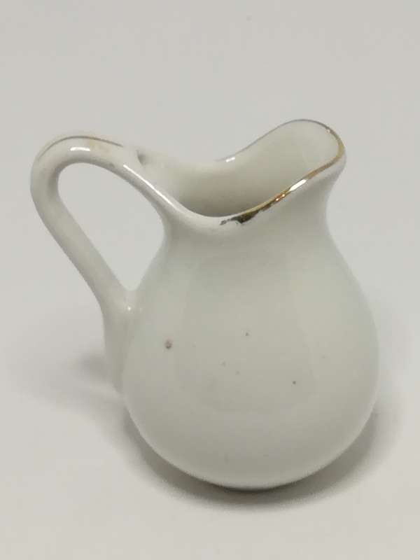 Miniature Ceramic Milk Jug with Flowers (Miniature, suitable for printer's tray)