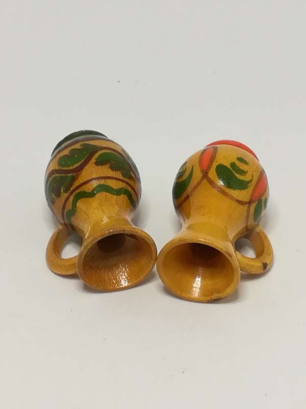 Miniature Wooden Hand-painted Milk Jugs (Set) (Miniature, suitable for printer's tray)