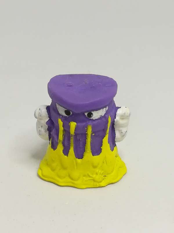 Miniature Purple & Yellow Angry Pencil Popper White Hands (Miniature, suitable for printer's tray)