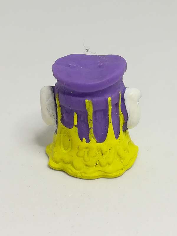 Miniature Purple & Yellow Angry Pencil Popper White Hands (Miniature, suitable for printer's tray)