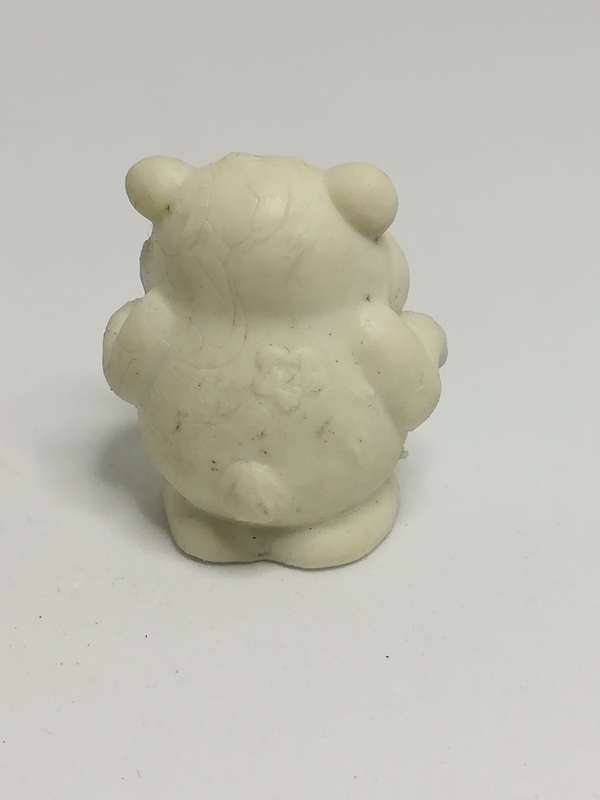 Miniature White Scary Bear Orange eye & Yellow Teeth Pencil Popper (Miniature, suitable for print...