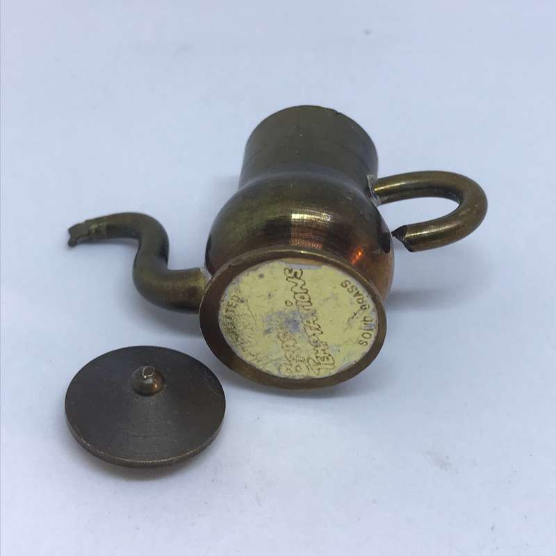 Miniature Brass Coffee Pot with Lid (Miniature, suitable for printer's tray)