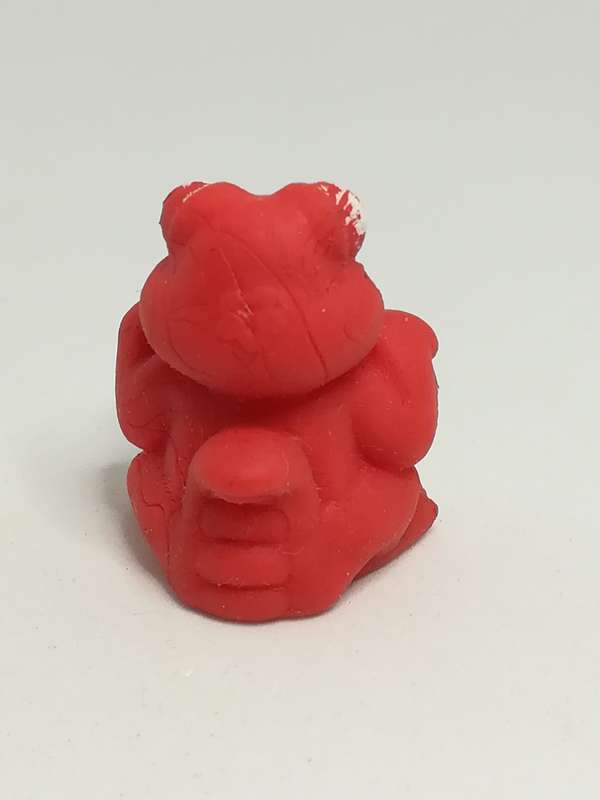 Miniature Red Pencil Popper Dinosaur White Paint on Chin & Tummy (Miniature, suitable for printer...