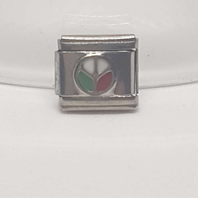 Italian Charm Peace Sign Multicoloured Enamel (Fits Nomination Bracelet)