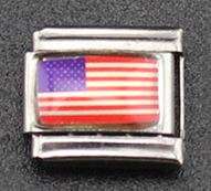 Italian Charm USA Flag (Fits Nomination Bracelet)