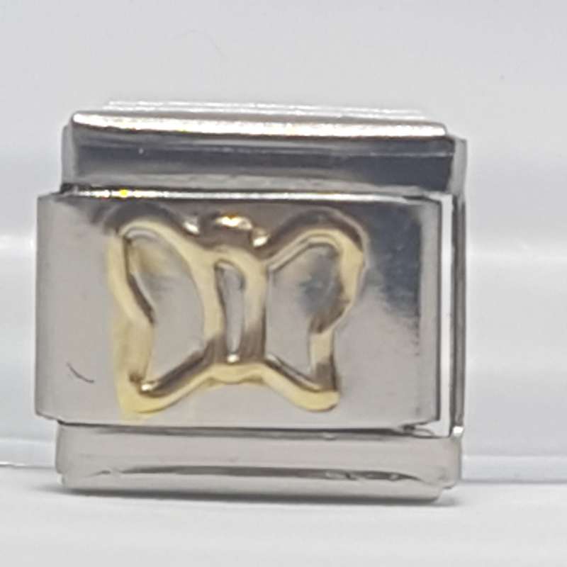 Italian Charm Butterfly in 'Gold' (Fits Nomination Bracelet)