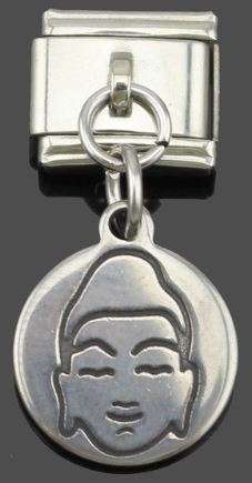 Italian Charm Dangle 'Silver' Buddha Fits Nomination Bracelet