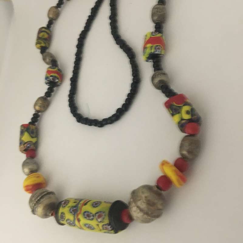 Necklace Millefiori with Large Rare Millefiori in Centre