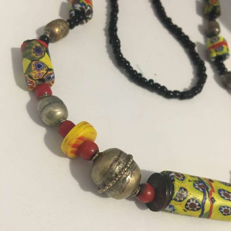 Necklace Millefiori with Large Rare Millefiori in Centre