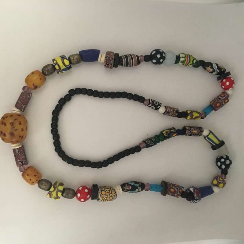 Necklace Millefiori with Amber