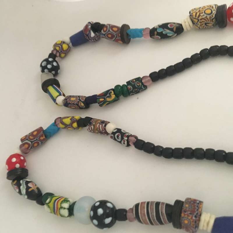 Necklace Millefiori with Amber