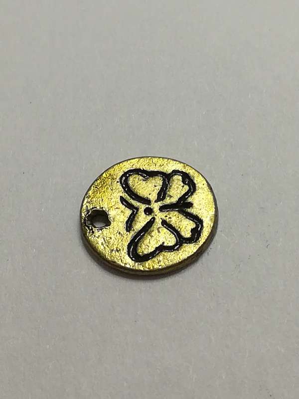 Charm Dangle: 'Brass' Butterfly Disk