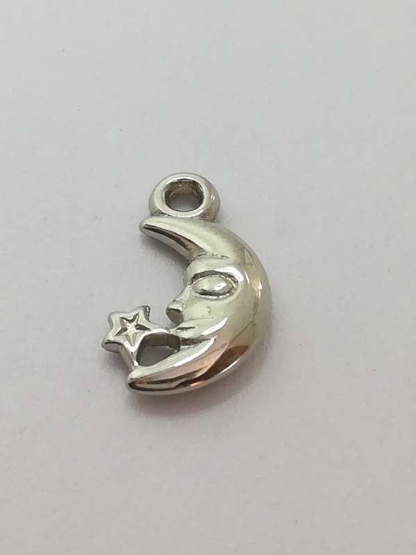 Charm Dangle: 'Silver' Moon & Stars