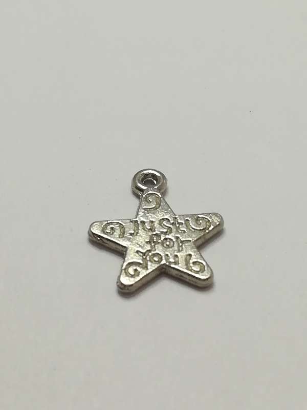 Charm Dangle: 'Silver' Starfish with Just For You Engraving