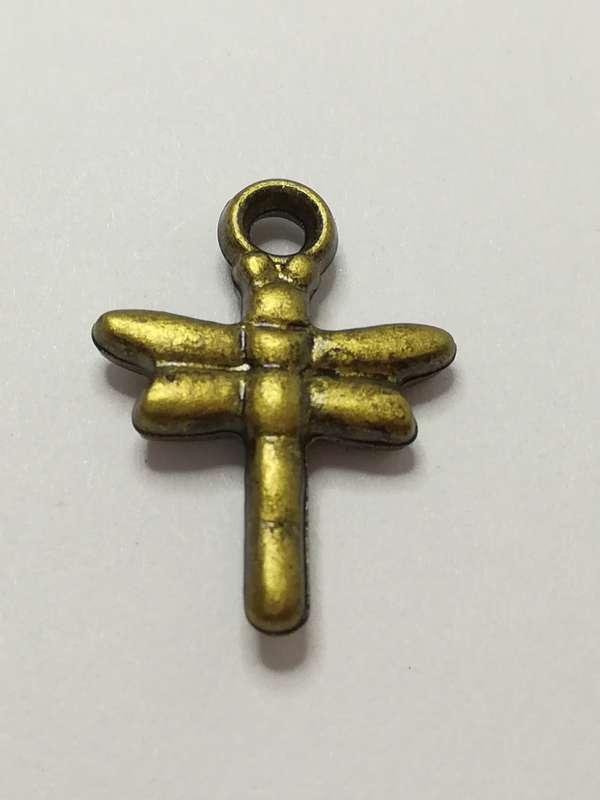 Charm Dangle: 'Brass' Dragonfly
