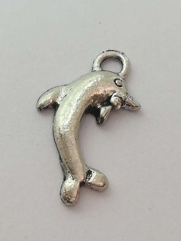 Charm Dangle: 'Silver' Dancing Dolphin