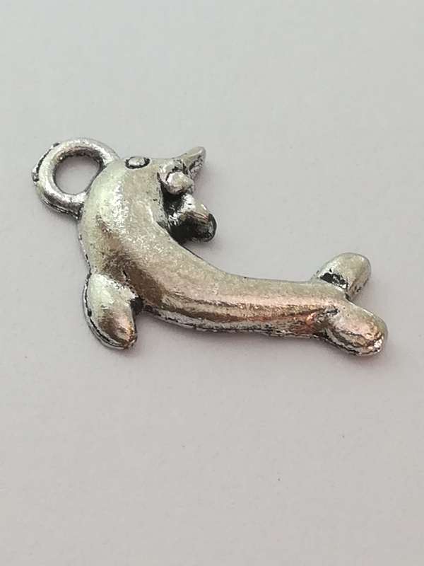 Charm Dangle: 'Silver' Dancing Dolphin