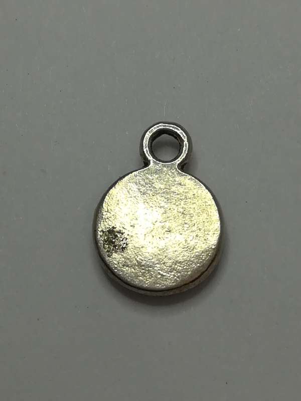 Charm Dangle: 'Silver' Flower Disk