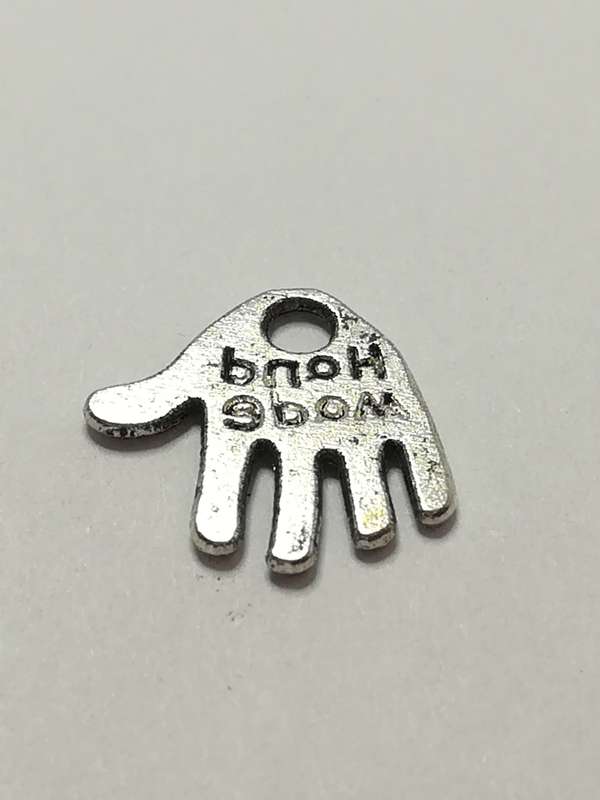 Charm Dangle: 'Silver' Handmade Palm/Hand