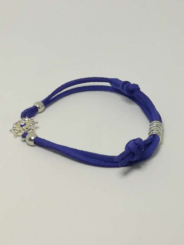 Blue Rope & 'Silver' Bracelet & Nautical (Helm) & Evil Eye Charm ('Silver' & Blue)