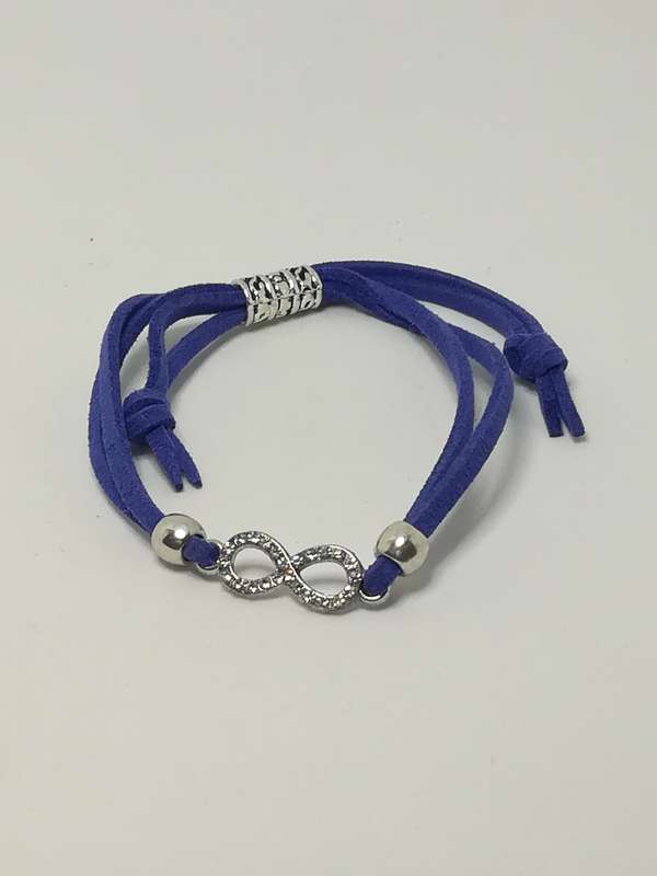 Blue Rope & 'Silver' Bracelet & Beautiful 'Silver' Infinity Charm
