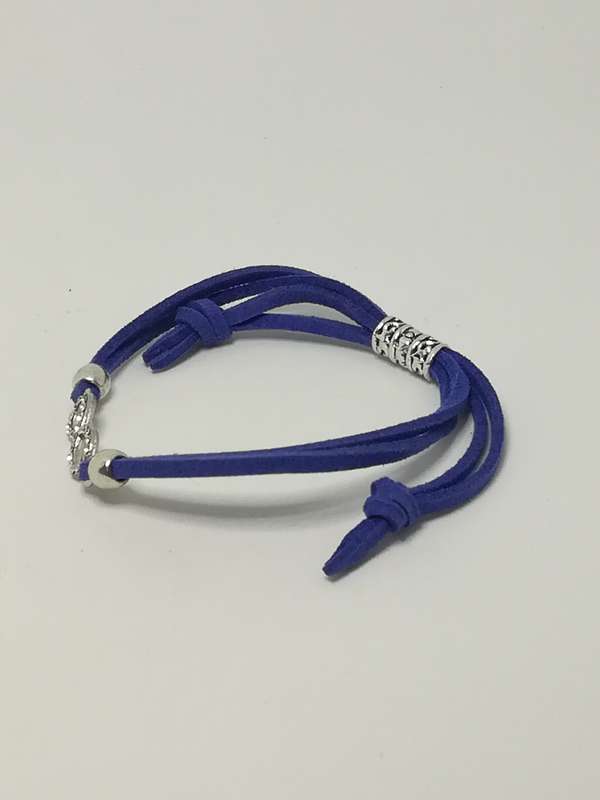 Blue Rope & 'Silver' Bracelet & Beautiful 'Silver' Infinity Charm