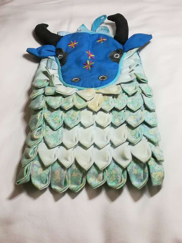 Blue & Black Cow Oven Glove