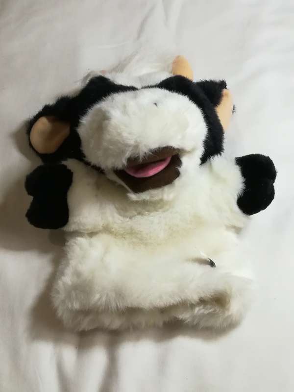 Black & White Cow Hand Puppet