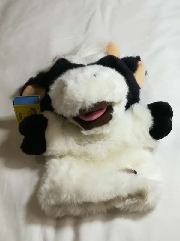 Black & White Cow Hand Puppet
