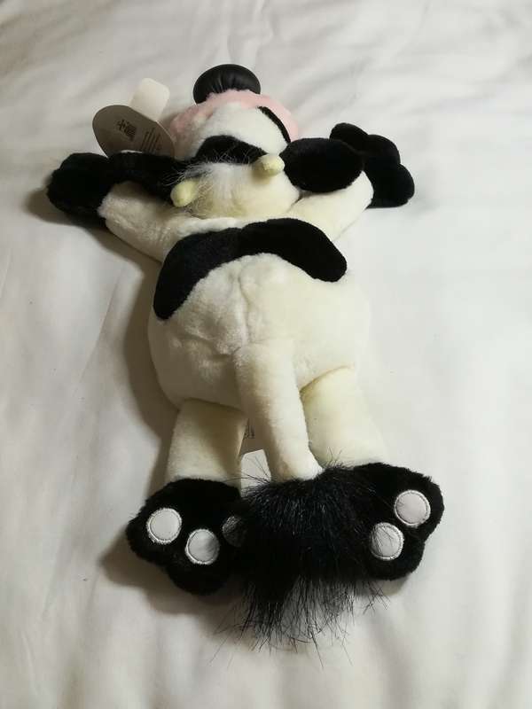 Black, White & Baby Pink Cow - Plush Toy