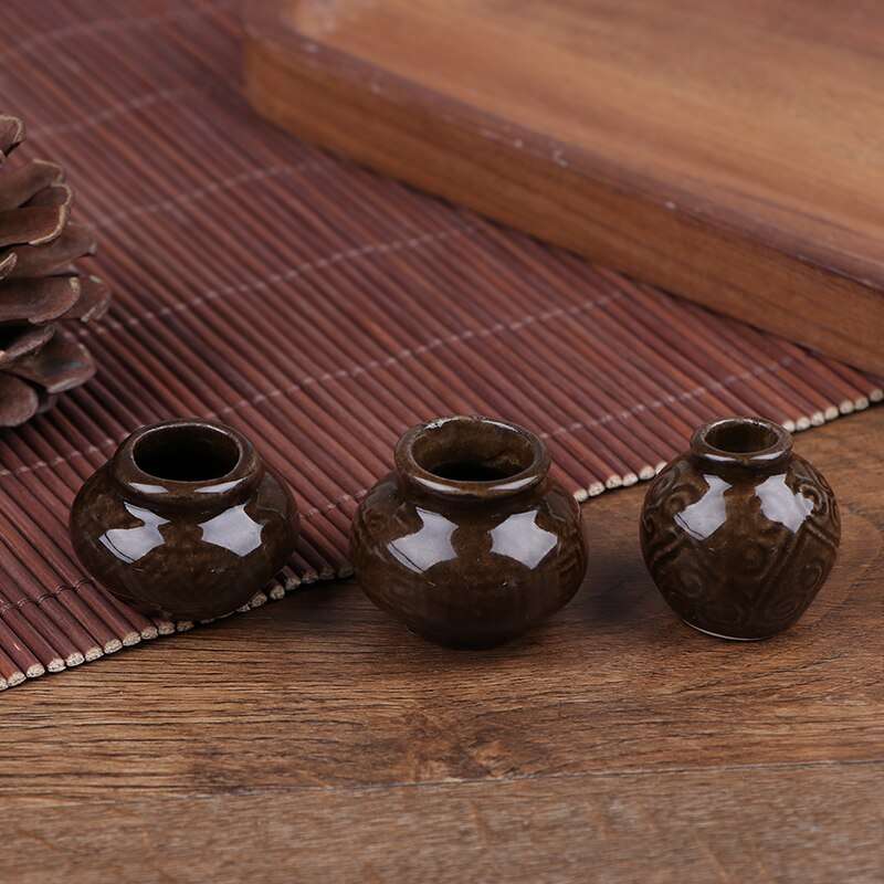 Miniature Earthenware Pots Stoneware Style (Miniature, suitable for printer's tray)
