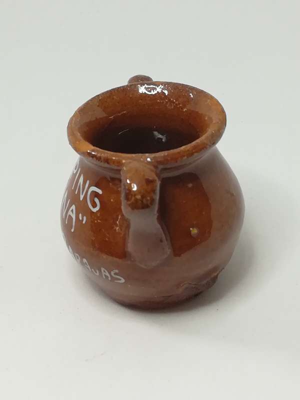 Miniature Ceramic Brown Vase/Flower Pot (Miniature, suitable for printer's tray)