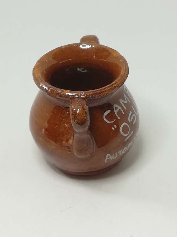 Miniature Ceramic Brown Vase/Flower Pot (Miniature, suitable for printer's tray)