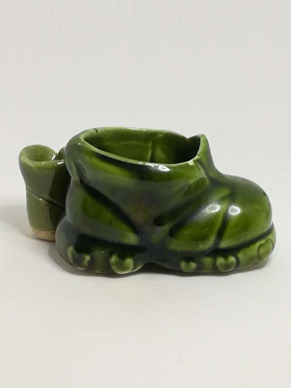 Miniature Green Ceramic Boots (Mismatched) (Miniature, suitable for printer's tray)