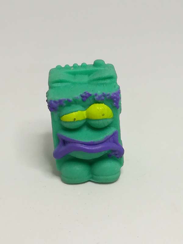 Miniature Turquoise Blue Pencil Popper Purple Hair & Mouth & Yellow Eye (Miniature, suitable for ...