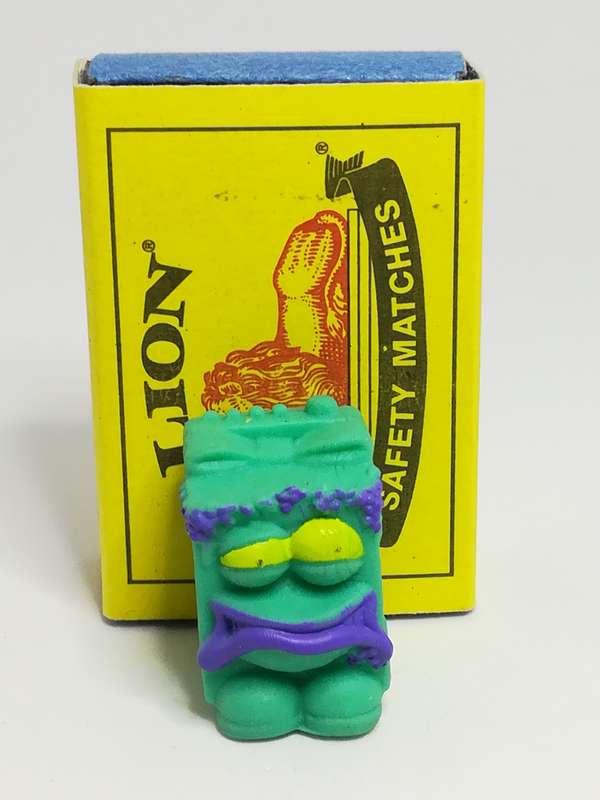 Miniature Turquoise Blue Pencil Popper Purple Hair & Mouth & Yellow Eye (Miniature, suitable for ...