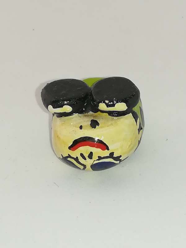 Miniature Caricature Green & Black Ladybird (Miniature, suitable for printer's tray)