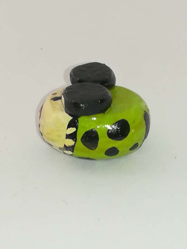 Miniature Caricature Green & Black Ladybird (Miniature, suitable for printer's tray)