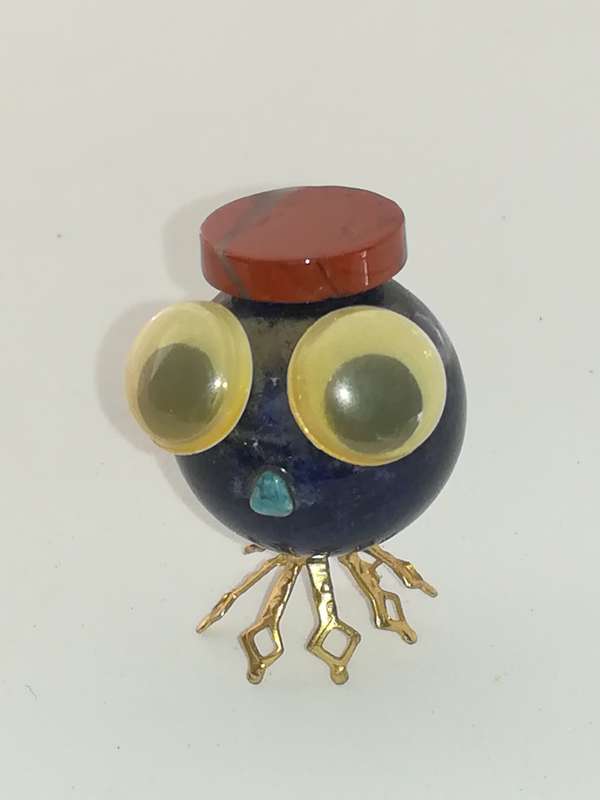 Miniature Abstract Gemstone with Big Wobbly Eyes - Style 1 (Miniature, suitable for printer's tray)