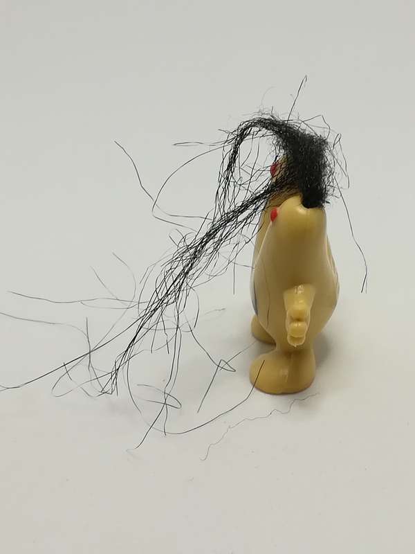 Miniature Brown Troll Black Hair (Miniature, suitable for printer's tray)