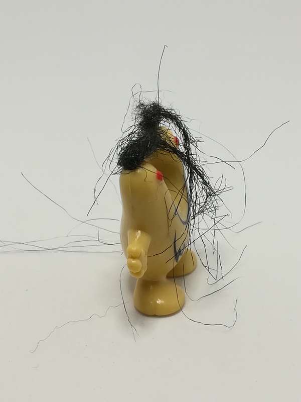 Miniature Brown Troll Black Hair (Miniature, suitable for printer's tray)
