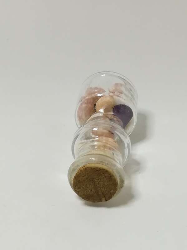 Miniature Bottle with Mini Shells & Cork Lid (Miniature, suitable for printer's tray)