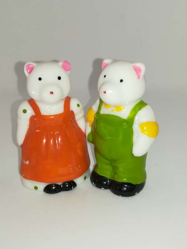 Miniature Ceramic Teddy Bear Male & Female Pair (Miniature, suitable for printer's tray)