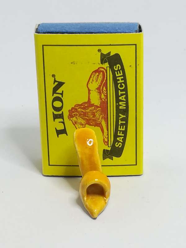 Miniature Yellow Clay High Block Heel Open Toe Sandal (Miniature, suitable for printer's tray)