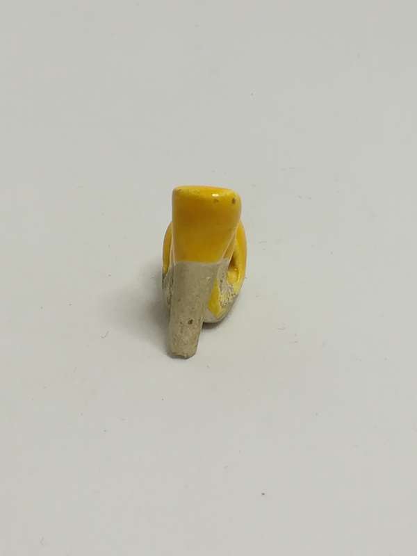 Miniature Yellow Clay High Block Heel Open Toe Sandal (Miniature, suitable for printer's tray)