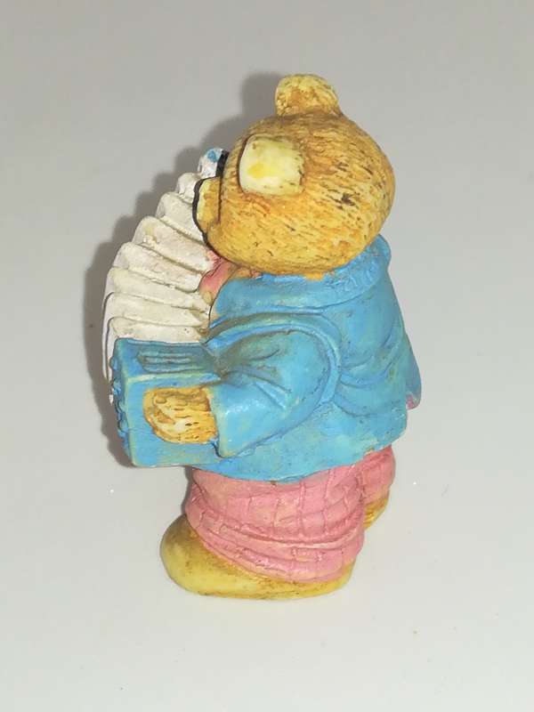 Miniature Teddy Bear Playing an Accordion (Miniature, suitable for printer's tray)